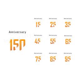 Fototapeta premium Set Year Anniversary Color Vector Template Design Illustration