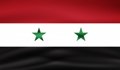 Grunge Syria flag. Syria flag with waving grunge texture.