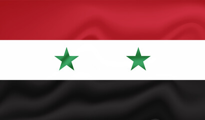 Grunge Syria flag. Syria flag with waving grunge texture.