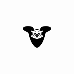 Fototapeta premium V Letter logo icon with owl icon design vector illustration