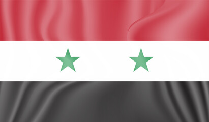 Grunge Syria flag. Syria flag with waving grunge texture.