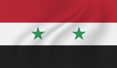 Grunge Syria flag. Syria flag with waving grunge texture.