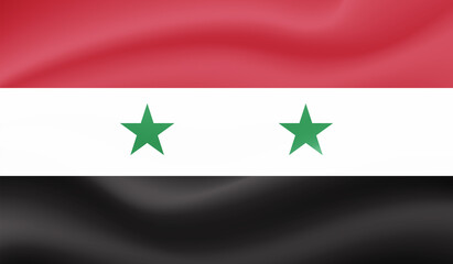 Grunge Syria flag. Syria flag with waving grunge texture.