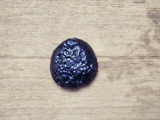 Stone asteroid from space on isolated background.