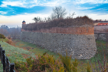Castle moat around of  old ukraine’s Dubno Castle. Ukraine