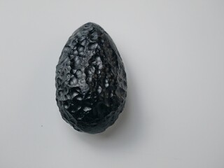 Stone asteroid from space on isolated background.