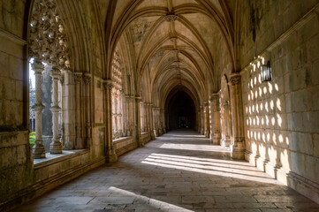 Fototapeta premium The Cloister of catholic monastery of Alcobasa, Portugal.