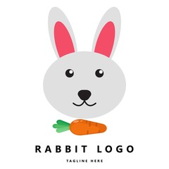 rabbit animal simple logo illustration
