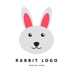 rabbit animal simple logo illustration

