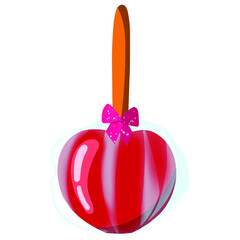 glazed apple as one of the symbols of the Brazilian festival festa junina.