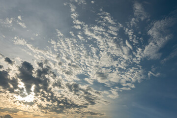 White cloud background and blue sky photo