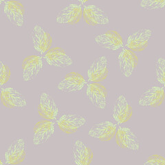 green leaves on brown green background vector pattern