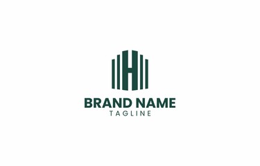 Letter H Building Real Estate Logo Design Vector Template