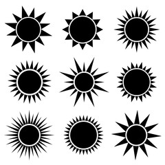 słońce zestaw ikon