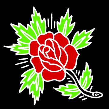 illustration of a red flower