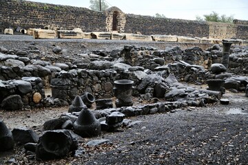 The ancient ruins of the city of Capernaum