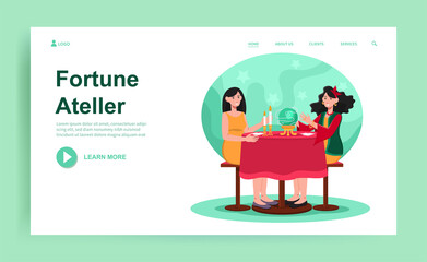 Women are telling future by seeing crystal ball