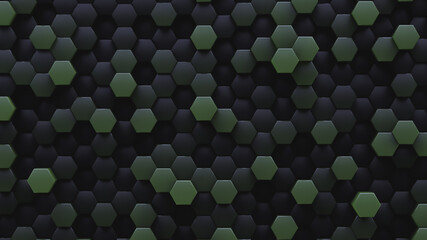 Honeycomb background. Camouflage style. Hexagonal cell rods.