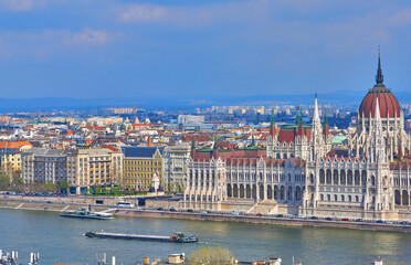 View on the famous Budapest Parliament House