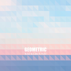 Abstract triangle geometric shapes background. Backdrop,wallpaper, banner design template. Vector illustration in blue and white color.