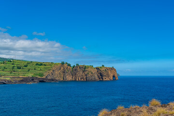 Fototapeta na wymiar Elephant Rock at the beautiful island of Sao Miguel, Azores, Portugal.