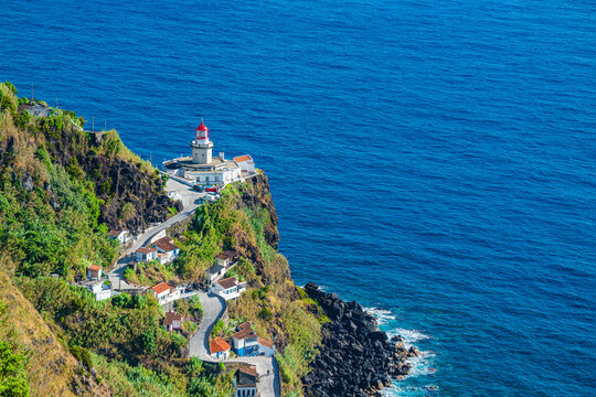 The Lighthouse Ponta do Arnel near Nordeste town in Sao Miguel