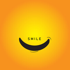 Obraz na płótnie Canvas Smile icon Logo Vector Template Design