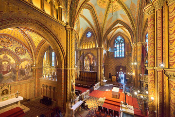 Fototapeta premium In interior of the Museum of the Cathedral of St. Matthias Budapest