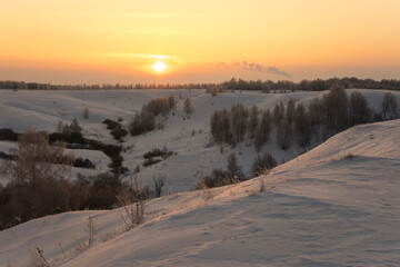 sunrise in the mountains