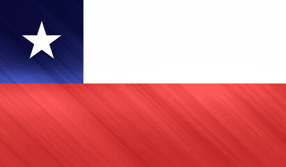 Chile grunge, old, scratched style flag