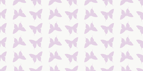 Butterfly silhouette seamless vector pattern background