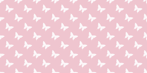 Butterfly silhouette seamless vector pattern background