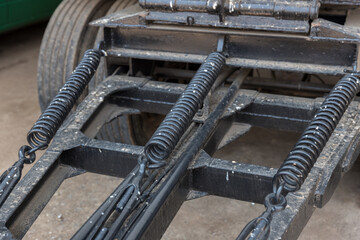 Bracket on the spring, which suspended on Trailer truck.