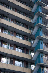 Van Adrichemstraat, a modernist apartement building from 1964 in Delft, The Netherlands, by Architectenbureau Tol, Noordhoek en De Ruyter