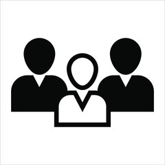 group work black filled vector icon isolated