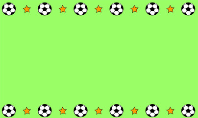 サッカーボールのフレーム　緑