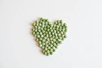 green peas on the table