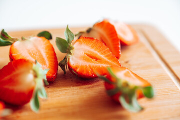 strawberries on the table