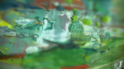 Colorful Paints Mix macro shot