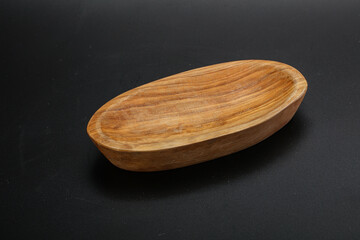Wooden empty bowl for kitchen