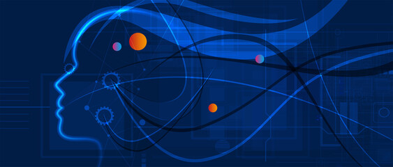 Obraz premium Conceptual technology illustration of artificial intelligence