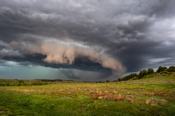 Obraz na płótnie Canvas Dramatic storm clouds and stormy sky