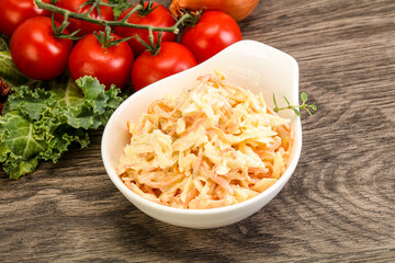 Vegetarian Cole slaw salad with cabbage