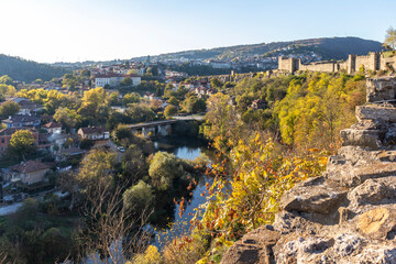 Panoramic view of city of Veliko Tarnovo, Bulgaria