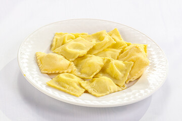 Italian traditional dumplings tortelini with meat