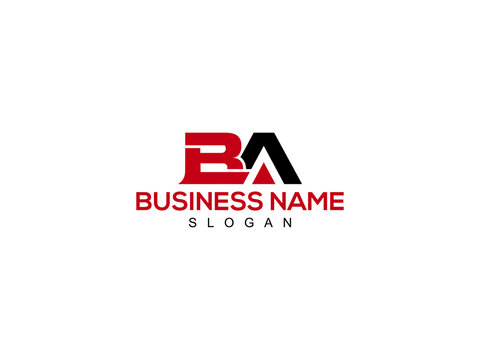 BA Letter Logo, ba logo image vector for business