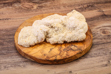 Raw meat schnitzel for roast