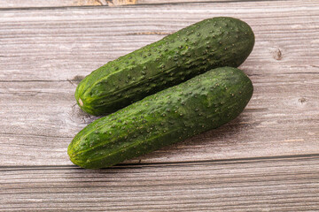 Ripe organic natural green cucumber
