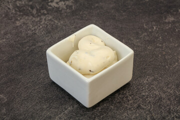 Caesar cream sauce with parmesan and herbs