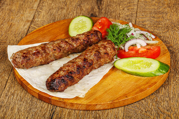 Beef skewer minced meat shashlik